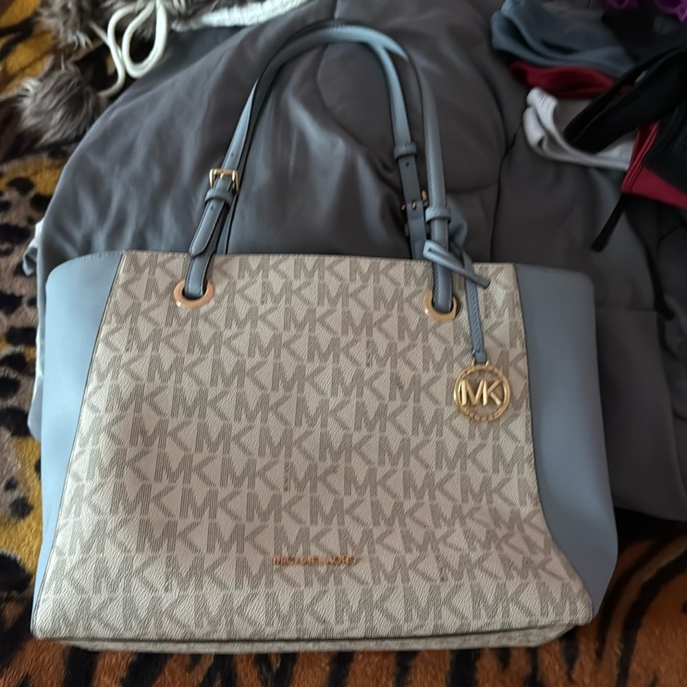 Michael Kors Light Blue Tote Bag - Gently Used